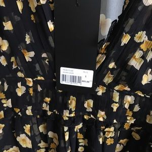 the kooples gold leaf printed maxi